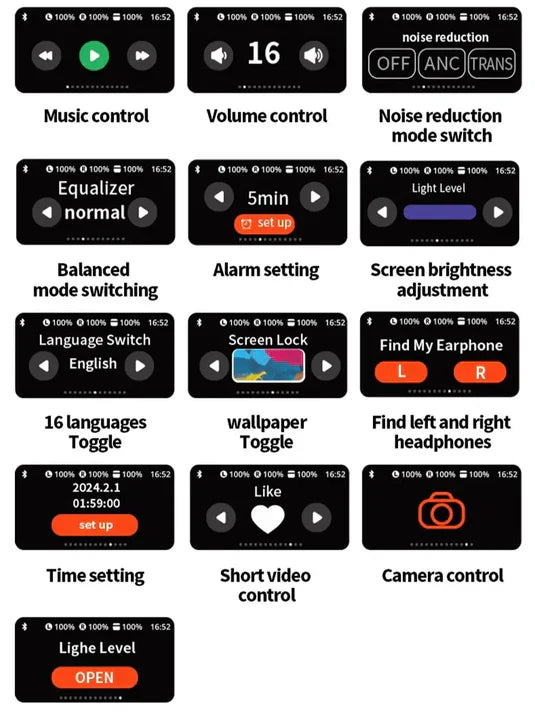 Airpods Pro 2  100% ANC & Amoled Touch Screen