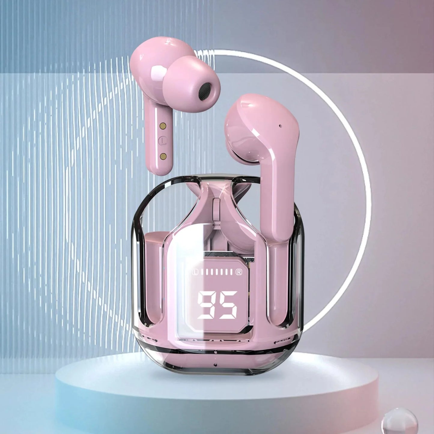 Air31 Earbuds Crystal Transparent Body – Free Silicon Pouch